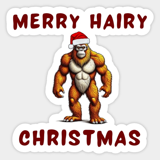 MERRY HAIRY CHRISTMAS Sticker by IOANNISSKEVAS